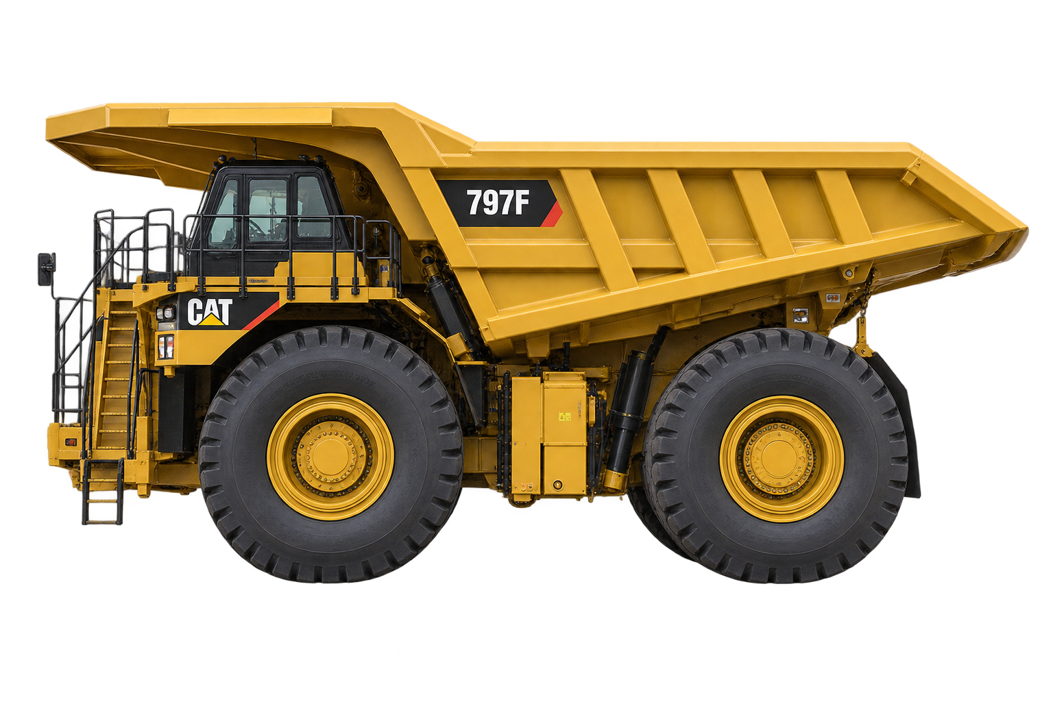 Cat 797F Muldenkipper, für den Vergleich: Länge