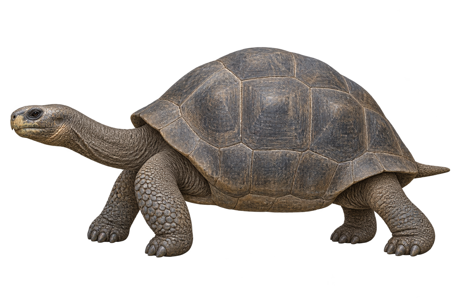 Galápagos-Riesenschildkröte, für den Vergleich: Länge
